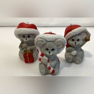 House of Lloyd Homespon Mice Trio Christmas Decorations Ceramics